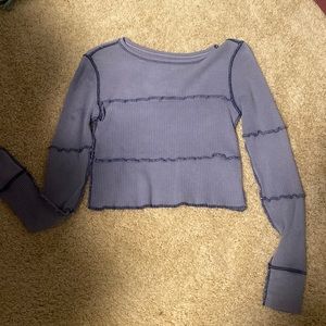Long sleeve textured top